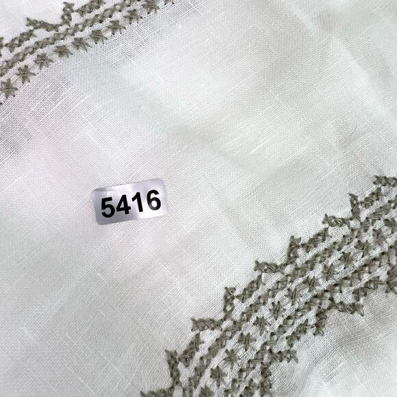 J. Jill Blouse Women's PXL Cross Stitch Embroidery Linen 3/4 Sleeve Top Shirt - Picture 11 of 11